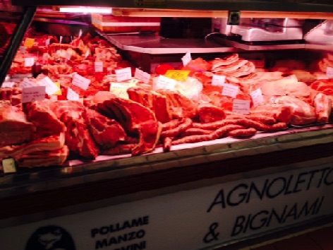 one of the many shops selling meats