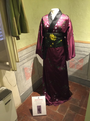 costume worn by the character Cio-Cio-San in "Madame Butterfly"