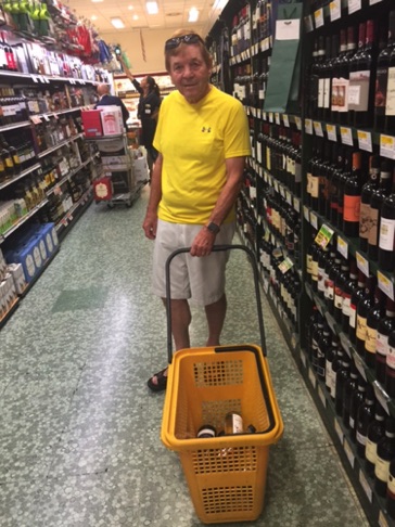 Shopping for wine. Nice cart Bob