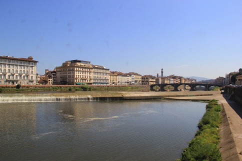 view of Florence from Ponte Amerigo Vespucci