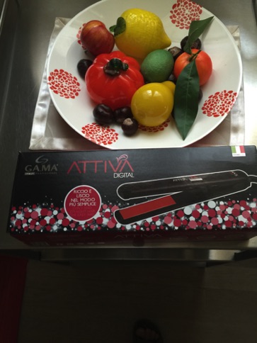 New (made in Italy) flat iron - ignore the fruit as it did not come with it.