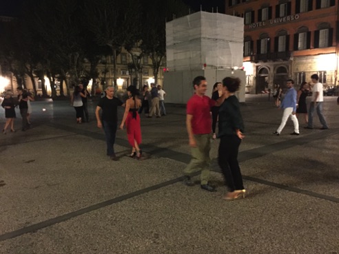 dancing in a piazza