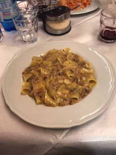 Pappadelle  with wild boar 