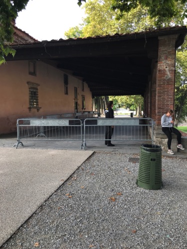 Part of the wall is closed for the concert