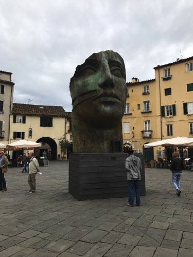 Art in the Piazza dell'Anfiteatro -  that was once the site of the Roman Ampitheater