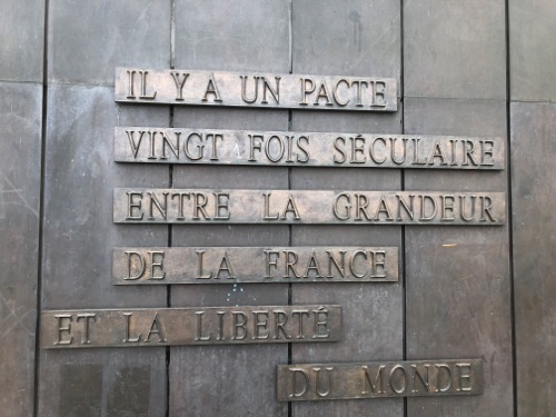 ..a pact...between the grandeur of France and the liberty of the world
