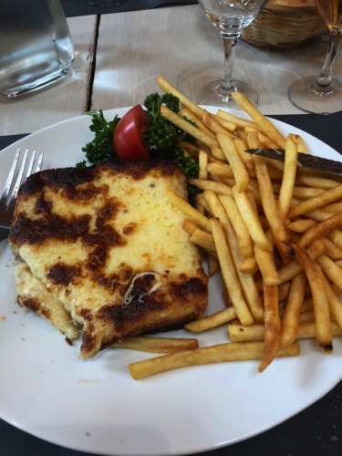 Local French ham & cheese -croque monsieur