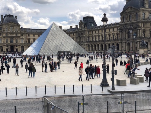 Pyramid outside Louvre